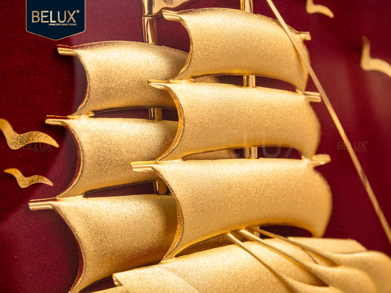 Tranh Thuyền Buồm Mạ Vàng Khổ Vuông 30×30